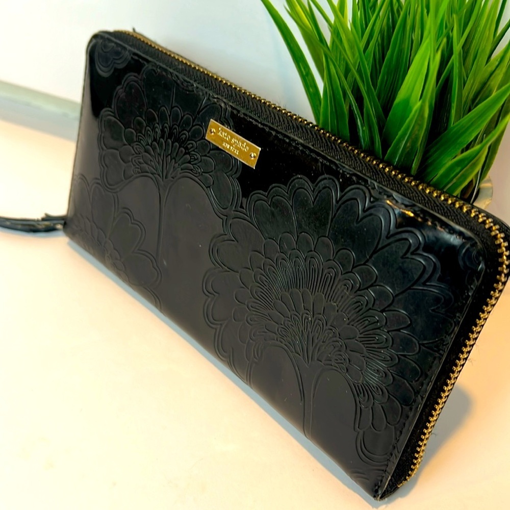 Kate Spade Black Embossed Wallet
